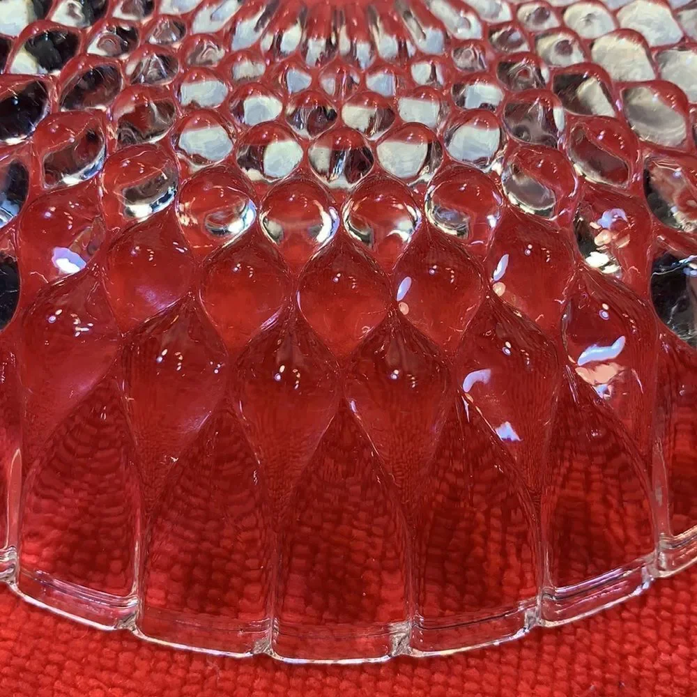 7 Inches Teardrop Design Round Glass Appetizer Nuts Dining Serving Bowl Dish